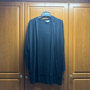 Soma Black Hooded Cardigan